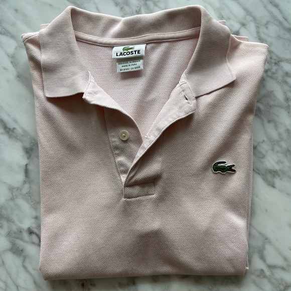 Lacoste light pink pique polo, size 2 (XS) - Picture 6 of 6